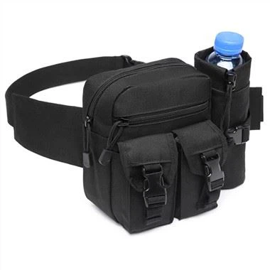 Maes Du Fyddin Cludadwy Waist Tactegol Backpack Bag Potel Dŵr Ar gyfer Gwersylla Awyr Agored